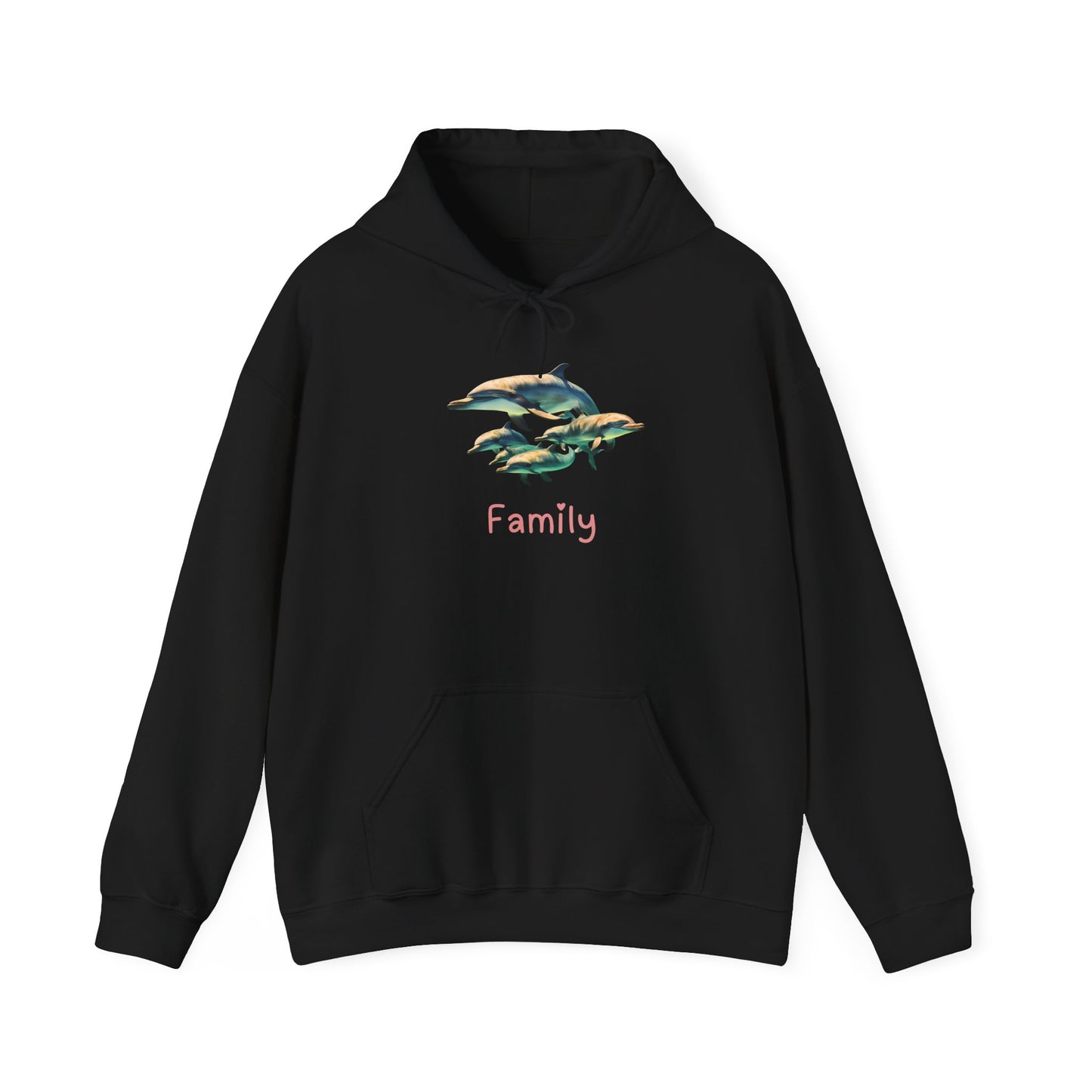 Dolphin Family Unisex Hooded Sweatshirt