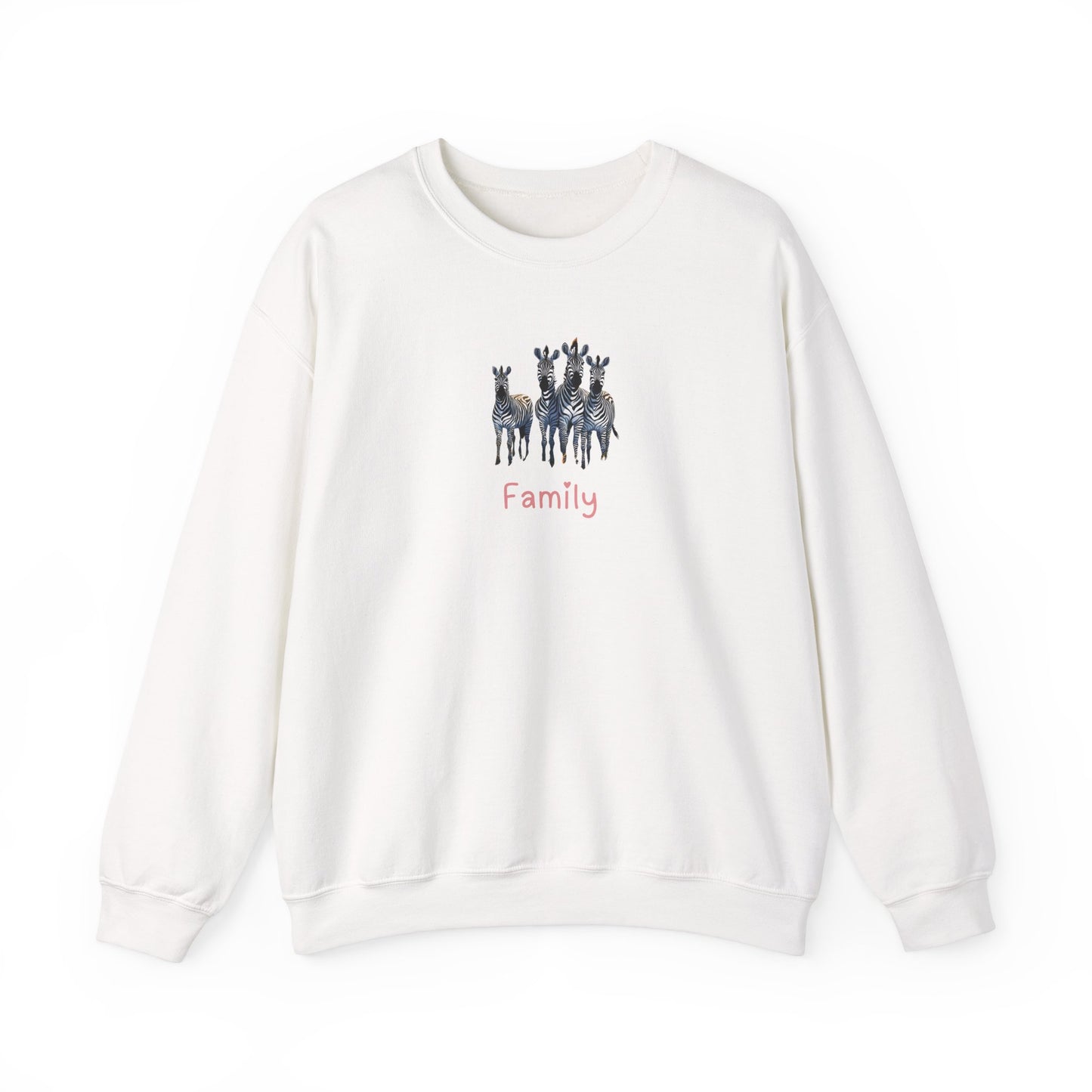 Zebra Family Unisex Crewneck Sweatshirt