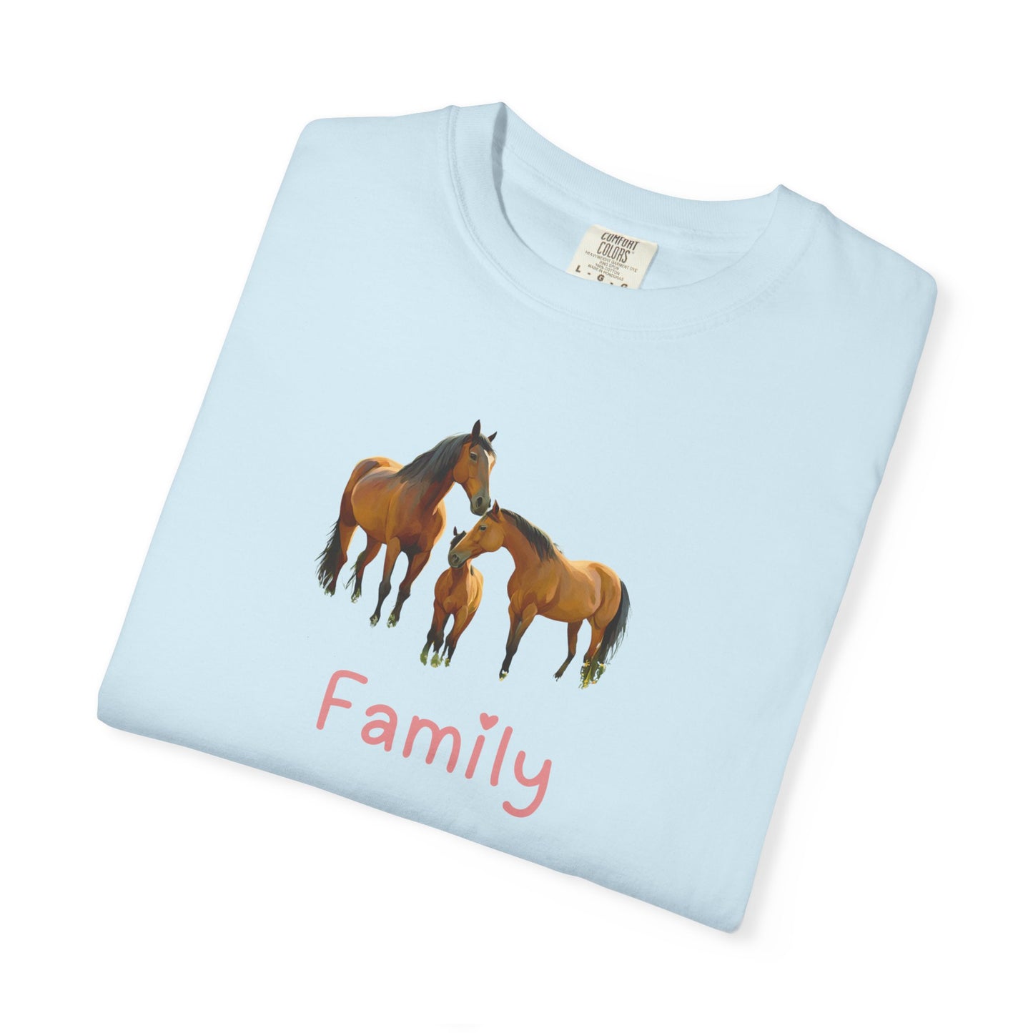 Horse Family Unisex Garment-Dyed T-Shirt