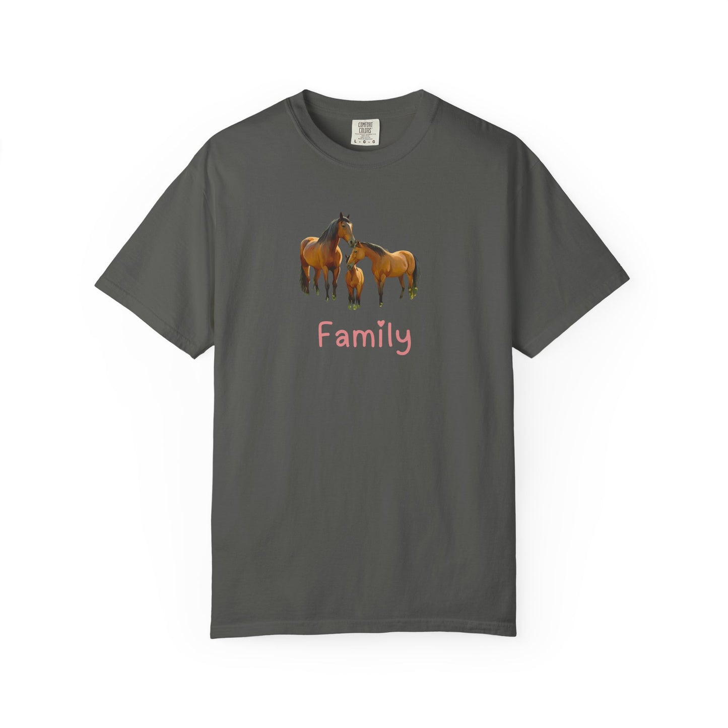 Horse Family Unisex Garment-Dyed T-Shirt