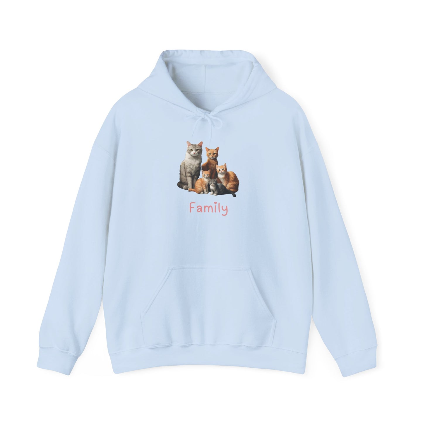 Cat Family Unisex Hooded Sweatshirt